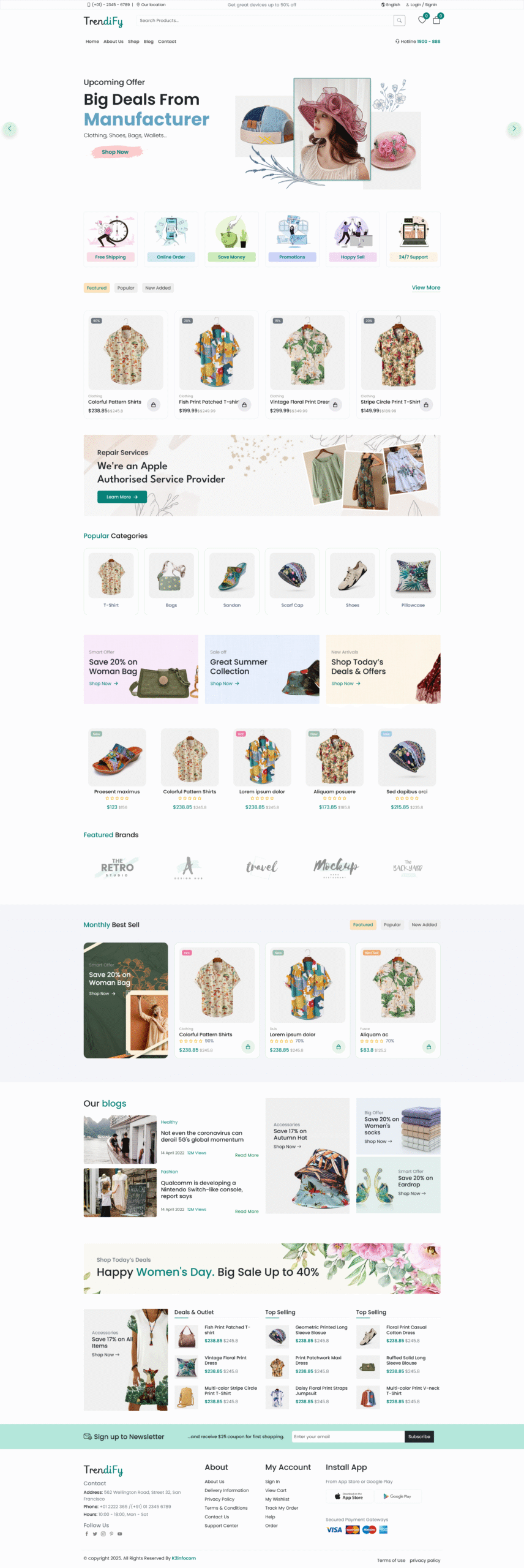trendify ecommerce website template