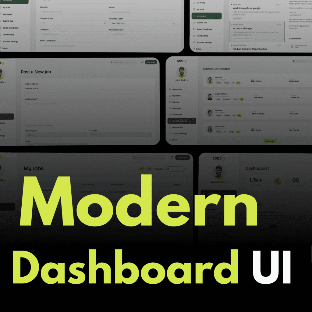 Jobify - Modern Admin Dashboard Ui