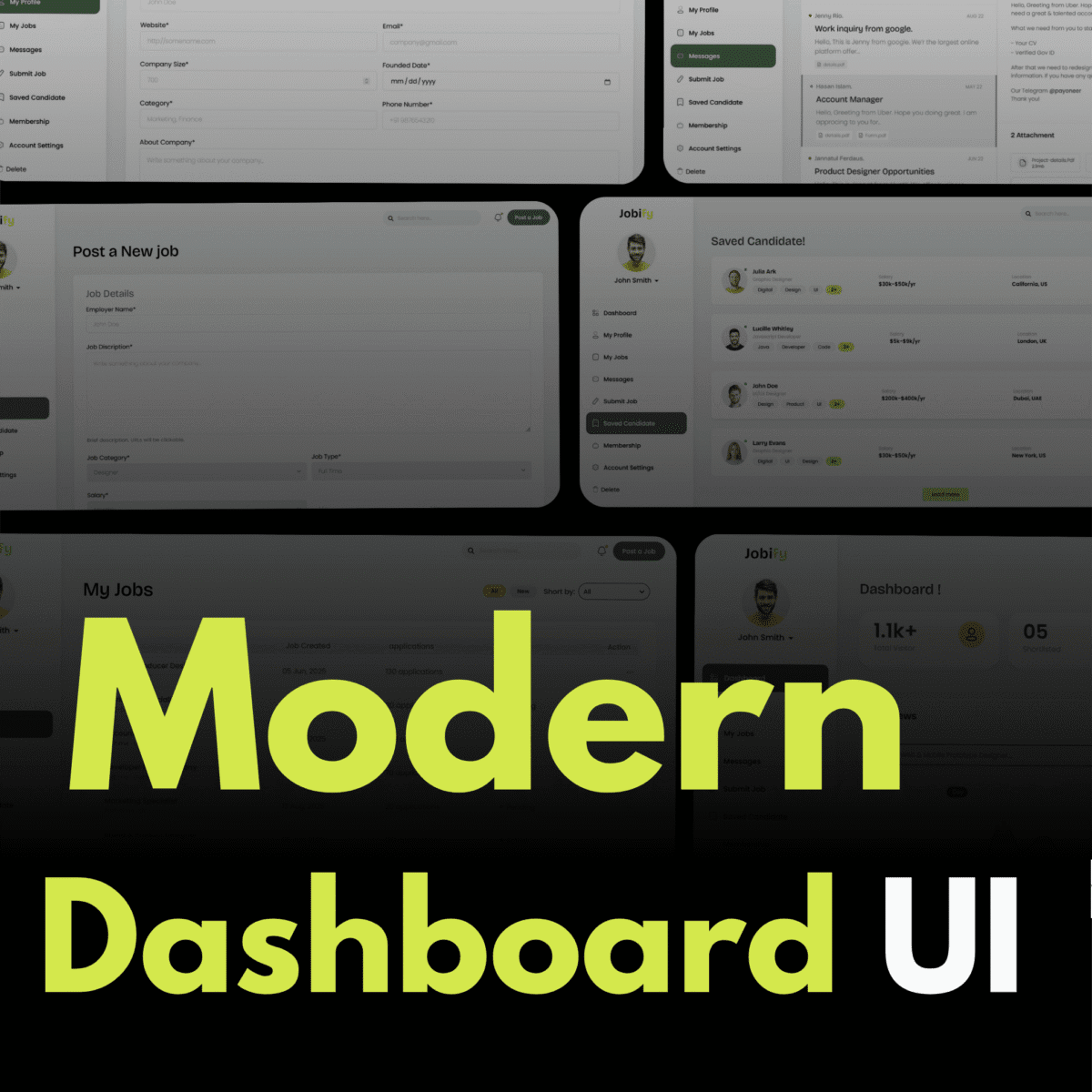 Jobify - Modern Admin Dashboard Ui