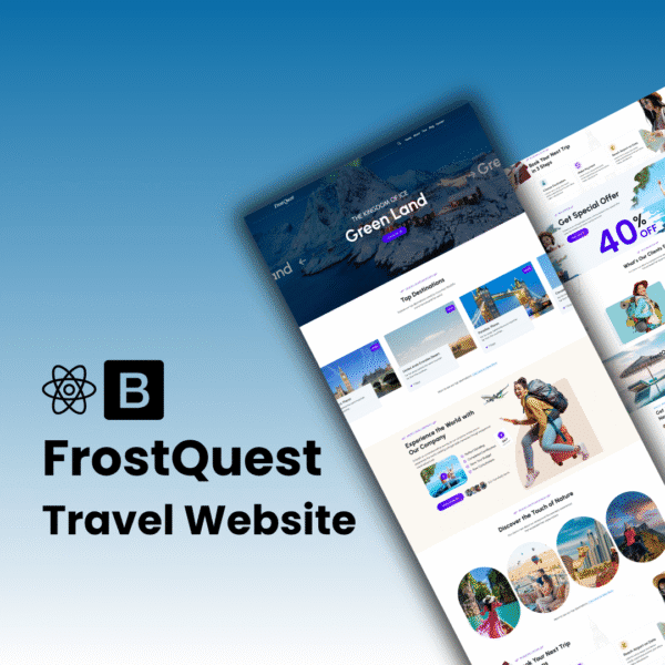 FrostQuest - Travel Website Using Ract.JS and BootStrap