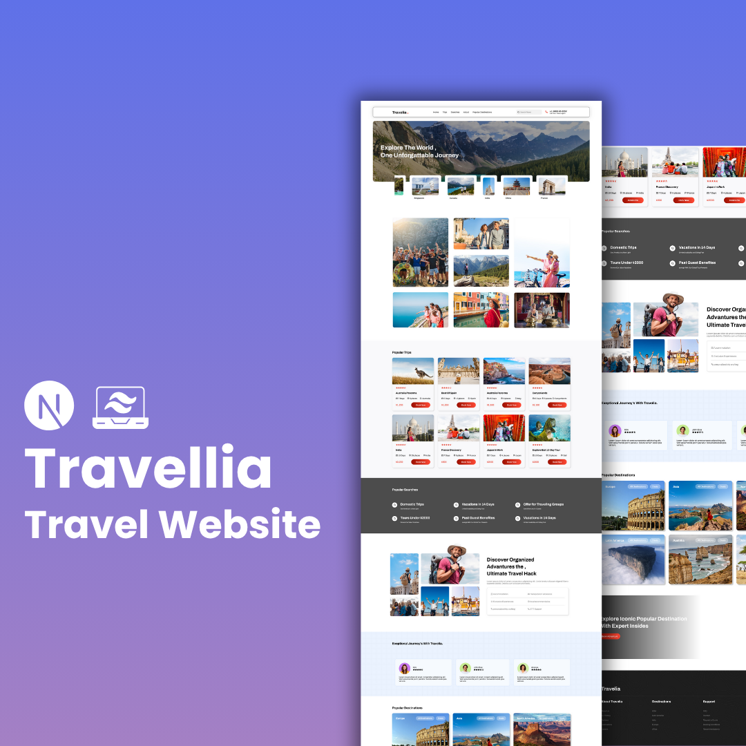 Travelia - Modern Tour and Traveling Landing Page