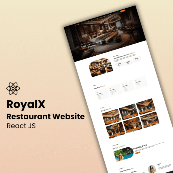 RoyalX – Modern Hotel Booking Website React JS