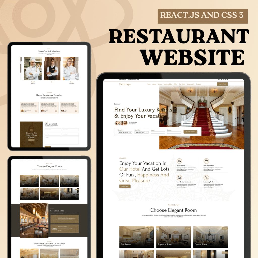 Restaurant Website - React Js