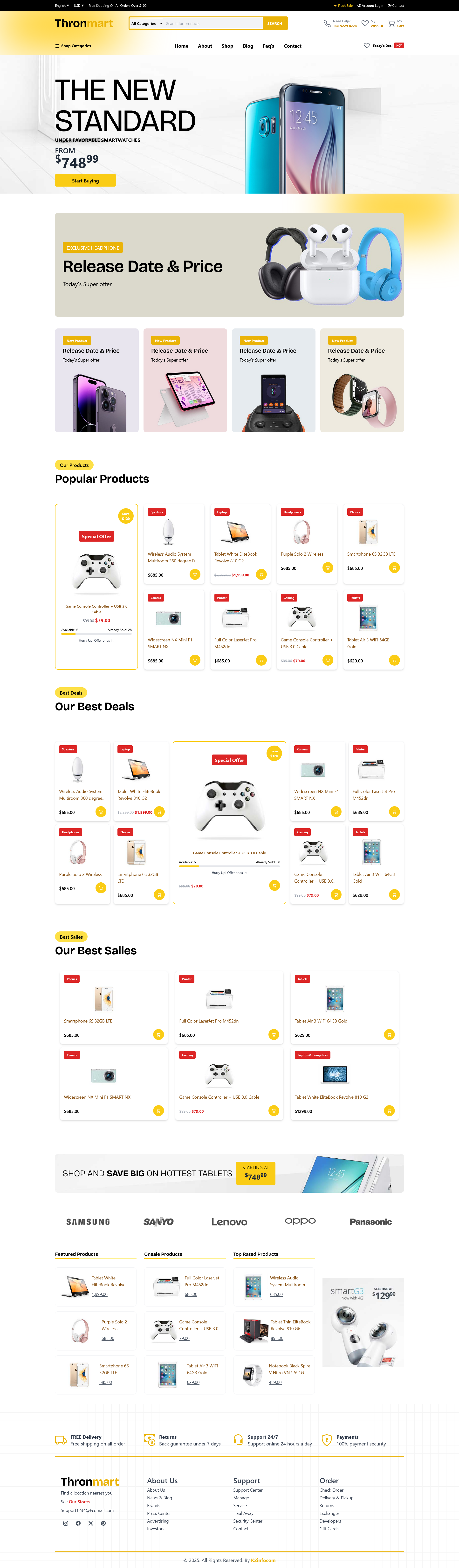thronmart e-commerce website template