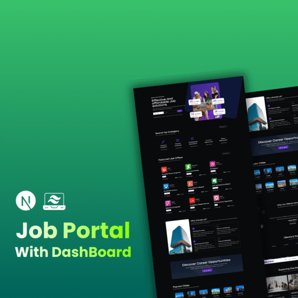 Modern Job Portal Website Template Next.js&Tailwind CSS