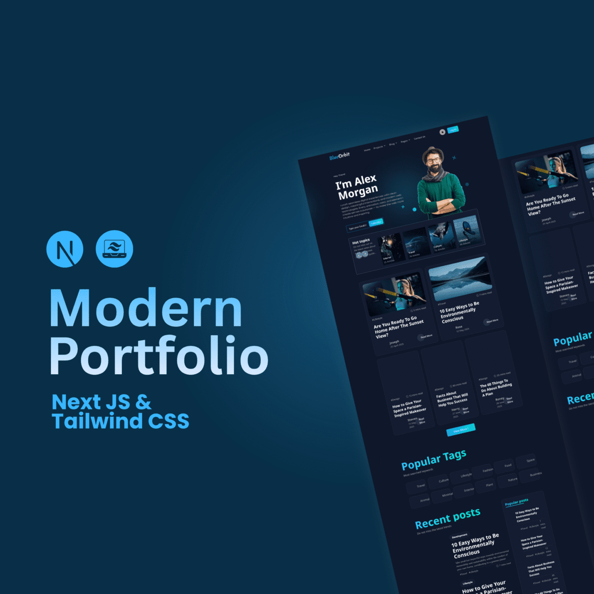 Modern Portfolio Using Next.Js and Tailwind CSS