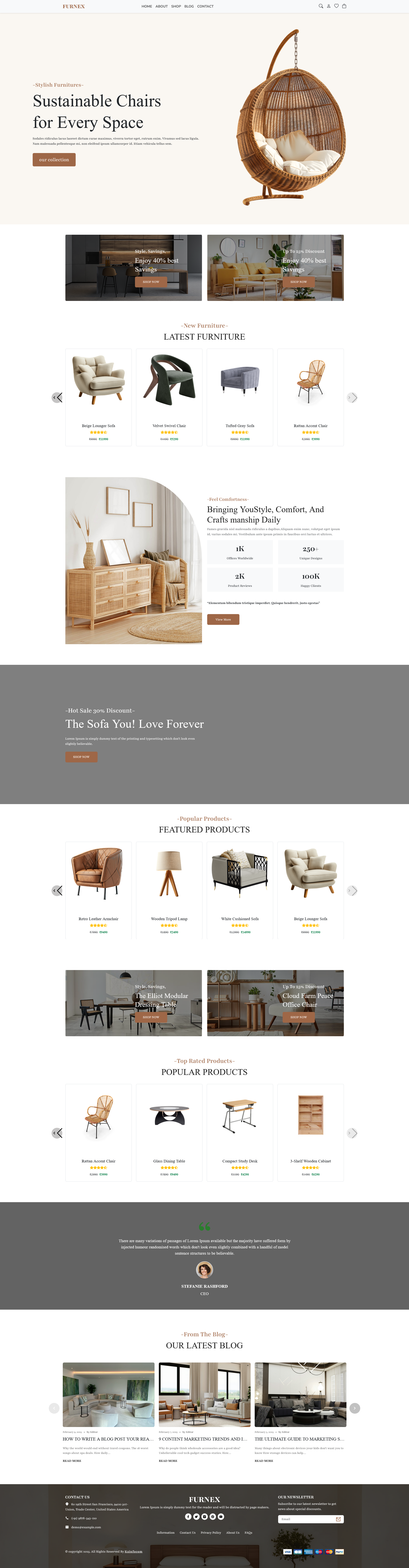furnex ecommerce website template