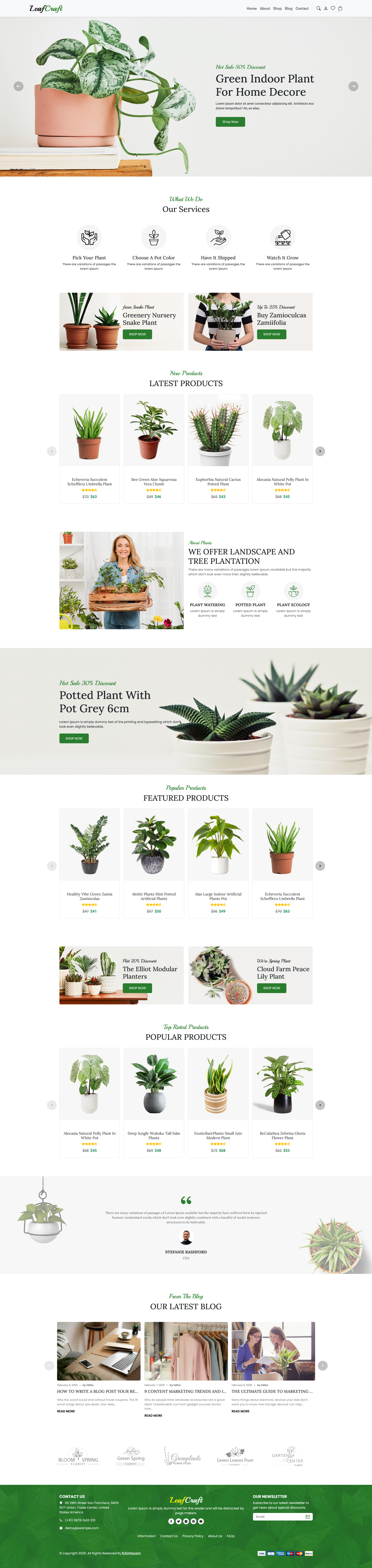 leafcraft ecommerce website template
