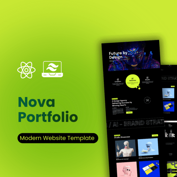 Nova - React JS and Tailwind CSS protfolio