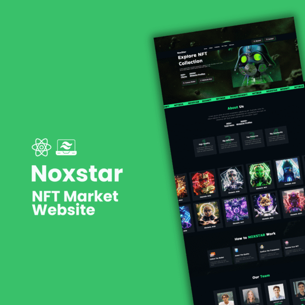 Noxstar - React JS Tailwind NFT website