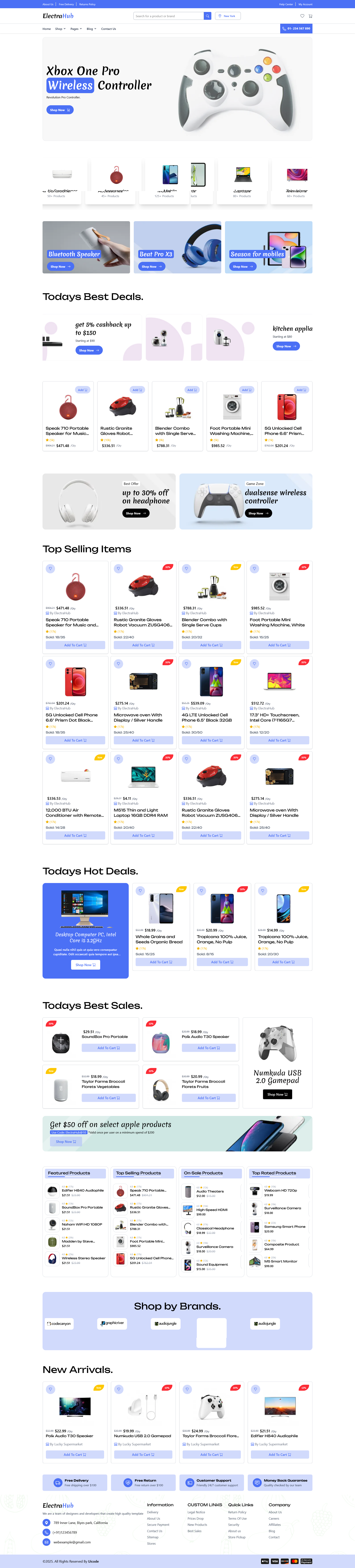 electrahub e-commerce website template