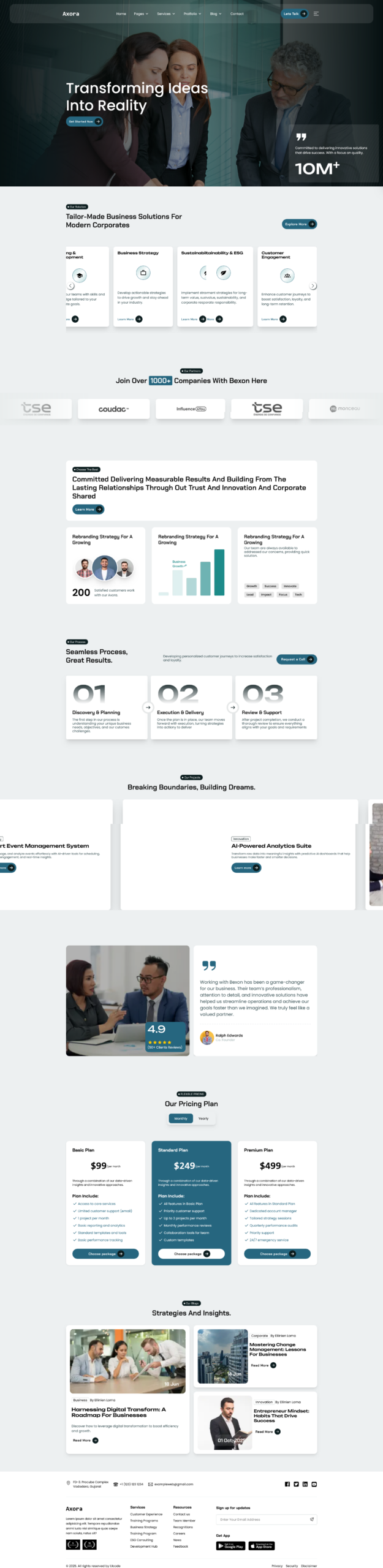 Axora Business Website Template