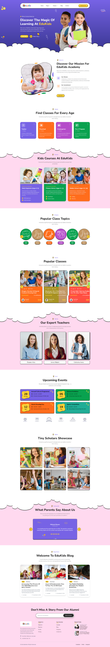 Edukids Education Website Template